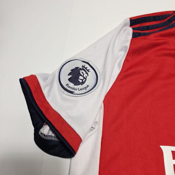 Arsenal Fly Emirates Jersey Victoria Concordia Crescit Adult Small Soccer Shirt - Picture 3 of 8